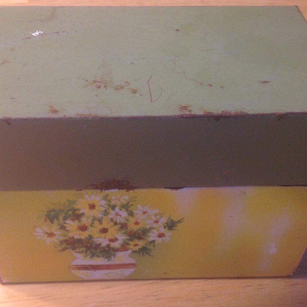 Vintage # 1203 OHIO ART AVOCADO RECIPE BOX VINTAGE